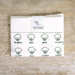 Baseball tea towel - National League Fields