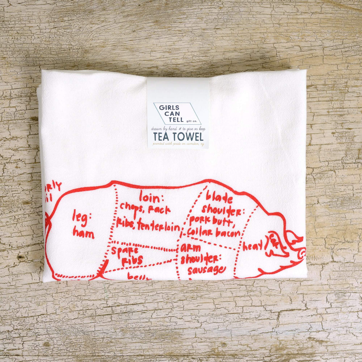 Flour Sack Decorative Dish Towel, Pig Lover Gift, Funny Tea Towels, Gettin'  Piggy With It, Farmhouse Tea Towel