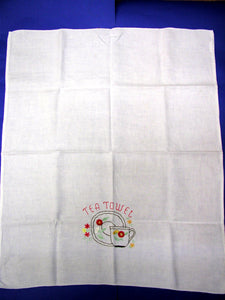 how to embroider tea towels