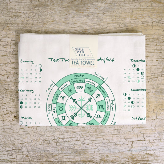 2026 Lunar Calendar Tea Towel