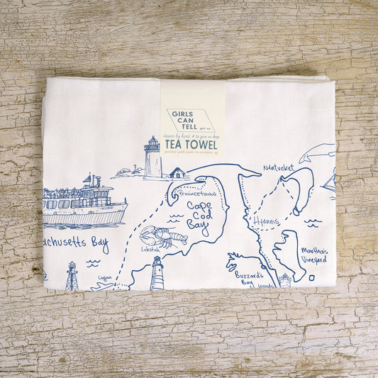Massachusetts Bay Tea Towel