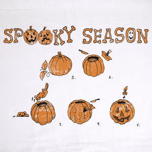 Spooky Season Pumpkin-Carving Tea Towel