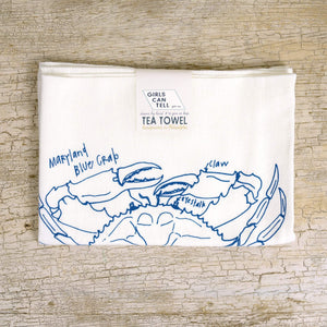 Blue Crab Tea Towel