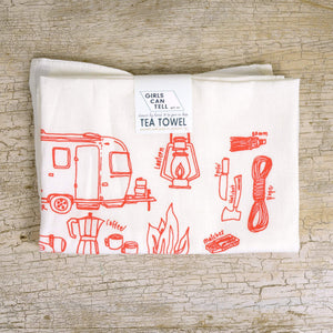 Camping Tea Towel