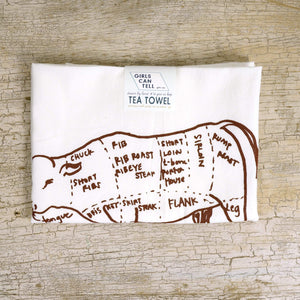 Cow tea towel