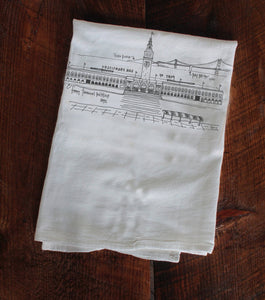 Ferry Terminal Building Tea Towel