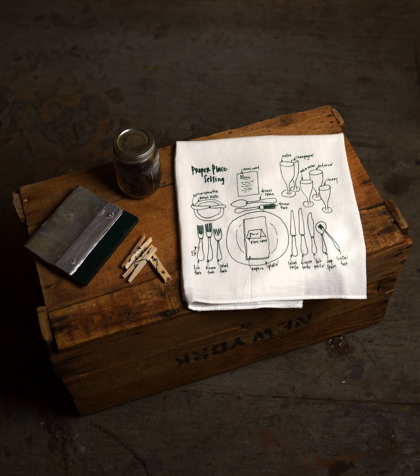 Place Settings Tea Towel