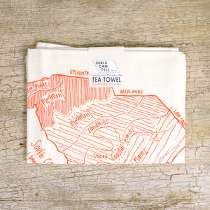 South Carolina Regions Tea Towel