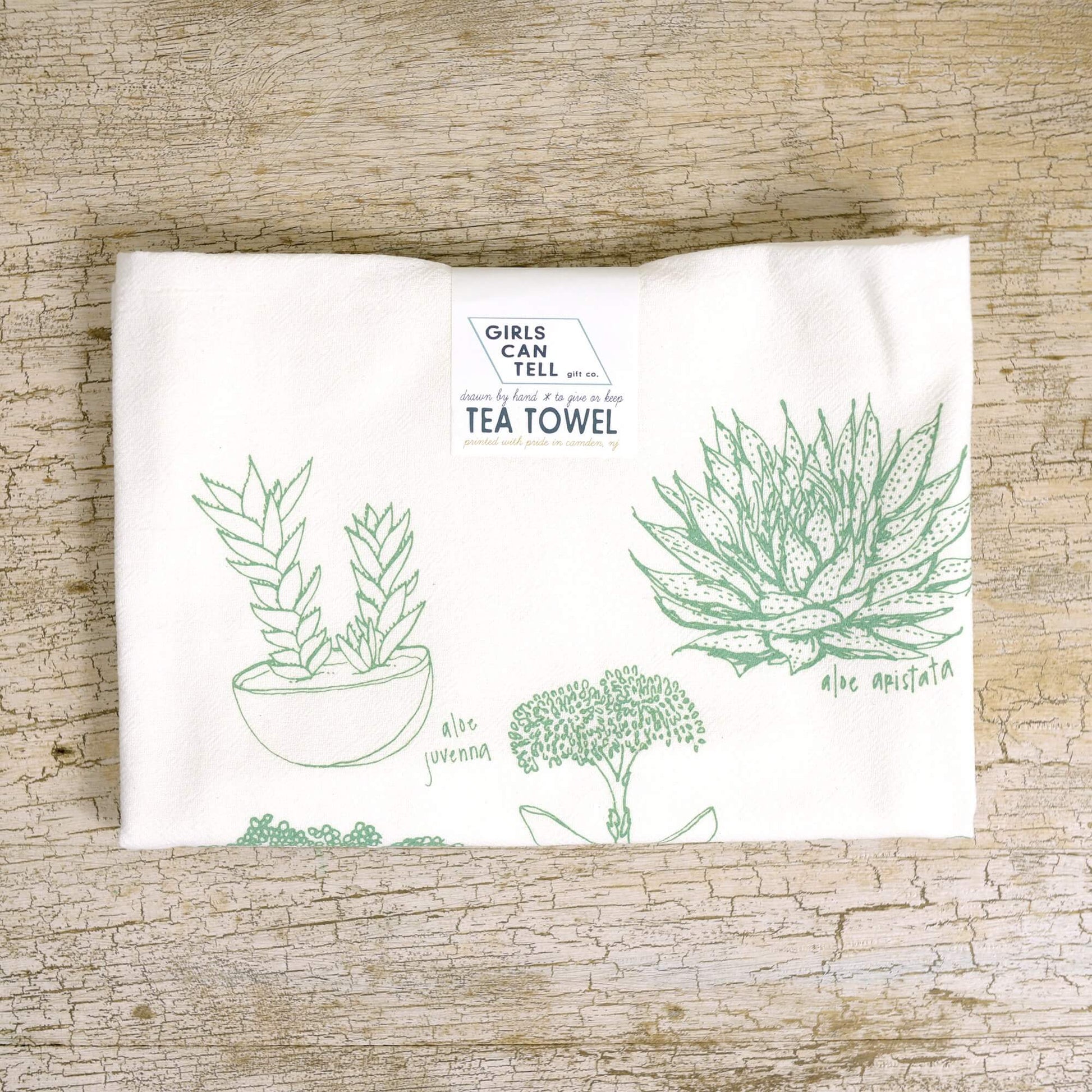 succulent towel π΅ Succulents Tea Towel β Girls Can Tell