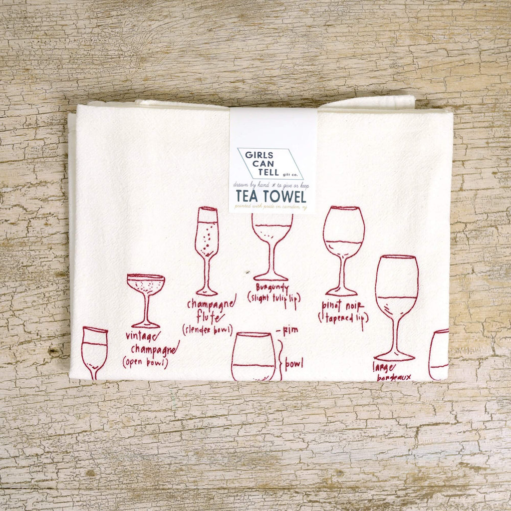 Wine Glassware Tea Towel