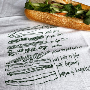 Banh Mi Sandwich Tea Towel