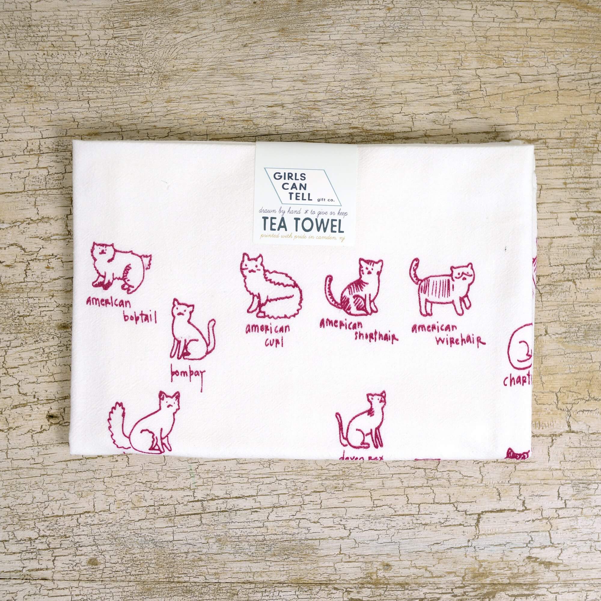 Cat tea towel