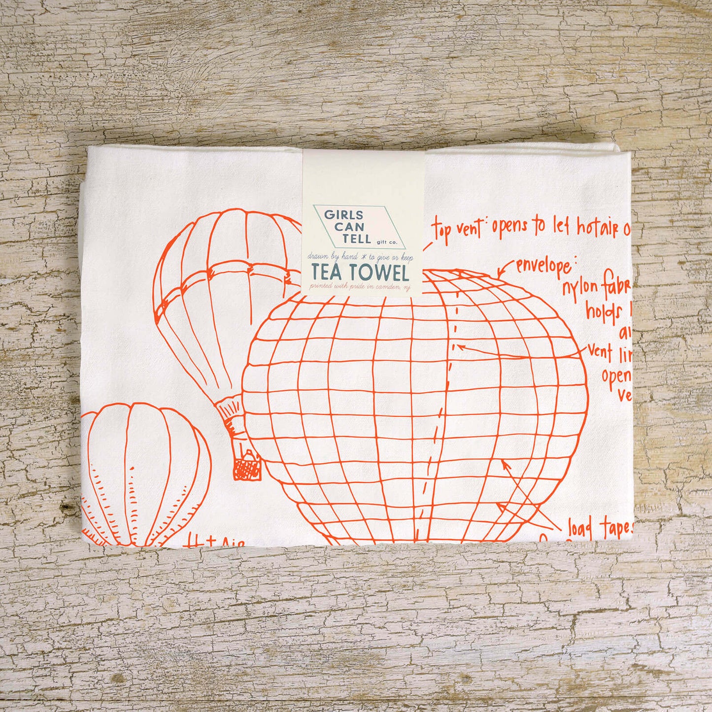 Hot Air Balloon Tea Towel
